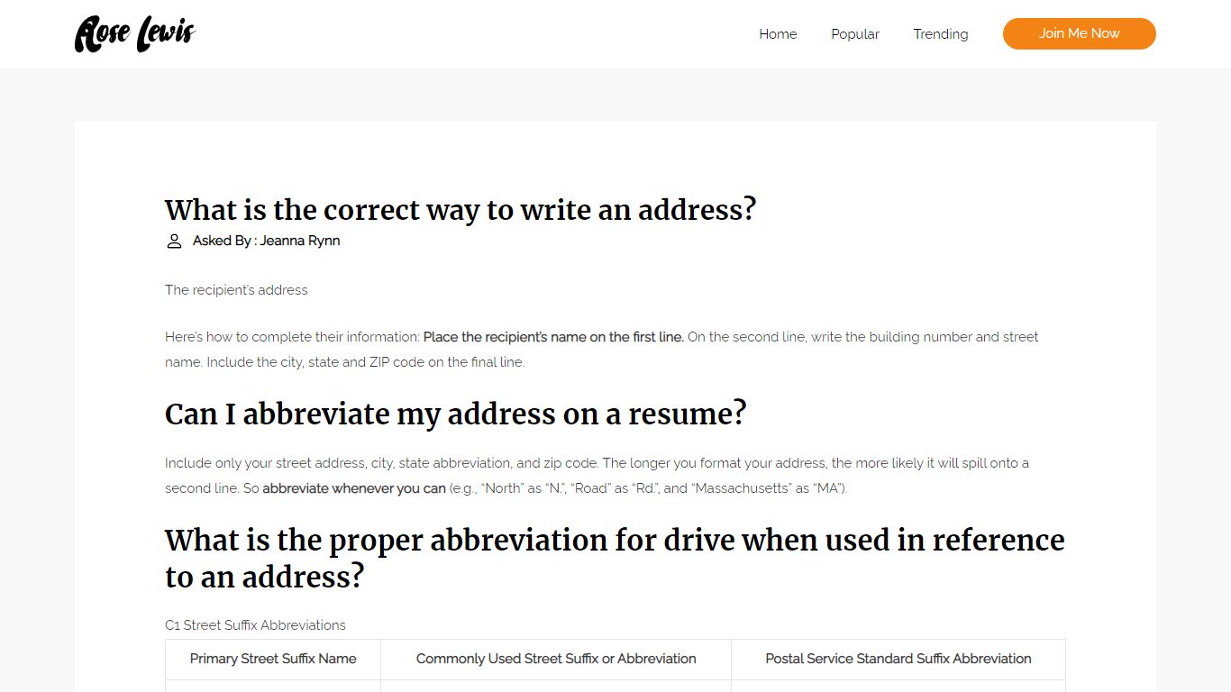 What is the correct way to write an address? - Daily Justnow